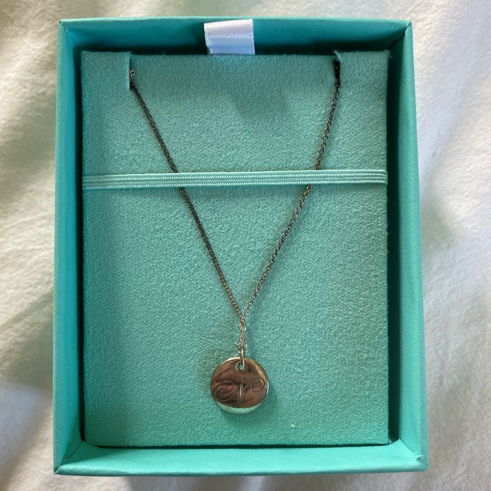 tiffany’s “n” necklace